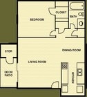 1BR/1BA