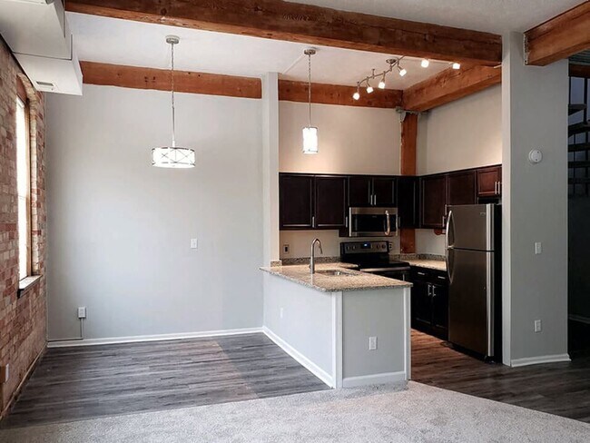 Original Wood Beams Across the Ceiling