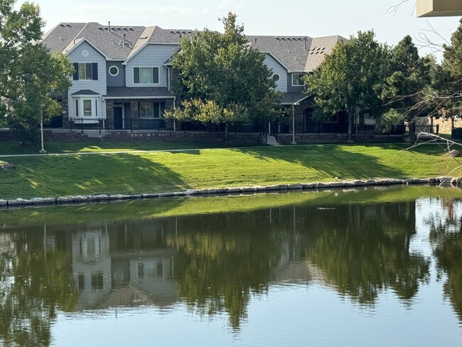 Townhome from across the pond- on left with bay window - 8935 E Phillips Dr Townhome