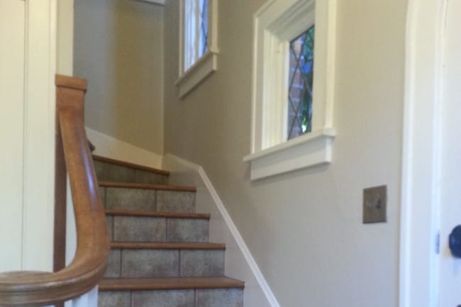 Front stairs with leaded glass lites - 225 NW 28th St Apartment Unit 225
