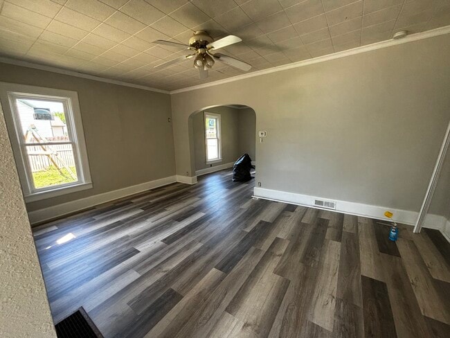 Living room front front door looking at dining room - 420 E 2nd Ave