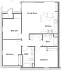3BR/2BA
