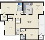 3 BR/ 1.5 BA (Style G1) | 1145 sq ft