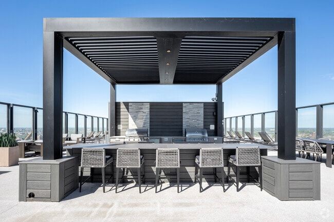 Roof Deck Pergola Kitchen