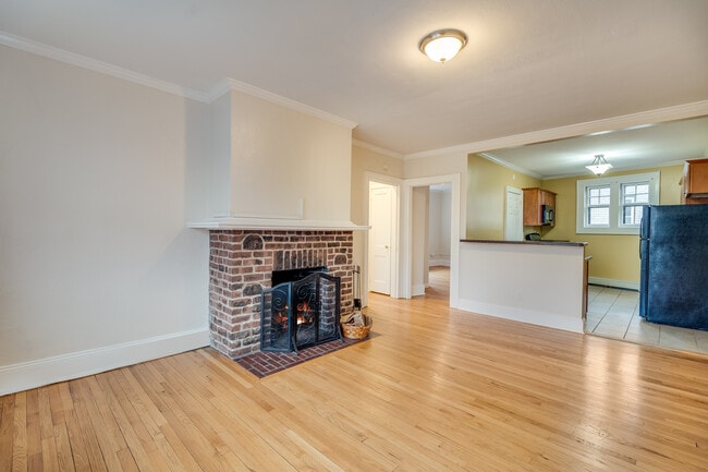 Fire Place in Living Room - Clarendon Apartments