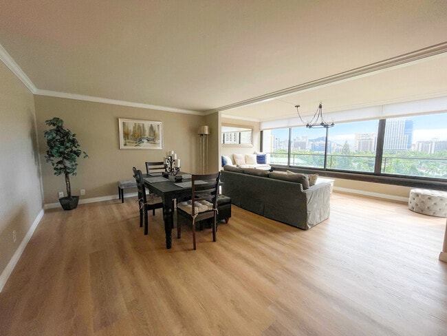 Open Living Room/Dining Room - 1910 Ala Moana Blvd Unit 10B