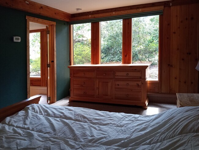 View to the garden rhododendrons. - 8008 149th St NW Unidad Cozy in the Forest