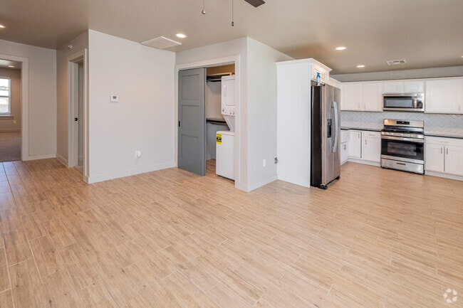 2BR, 2BA - 1064SF - Kitchen, Living and Dining Room - The Grayson