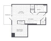Sonnet - Studio - 1 Beds - 1 Baths - 498 Sq. ft.