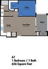 Azure City Living - A1 - 1 Beds - 1 Baths - 656 Sq. ft.