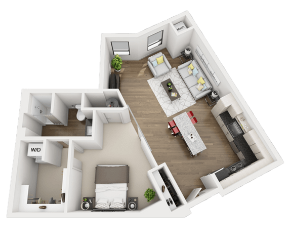 1 Bed 1 Bath - A5 - 1 Bed 1 Bath - A5