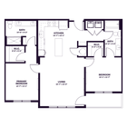 Oberon C3 Two Bedroom Floor Plan