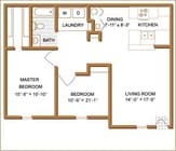 2BR/1BA