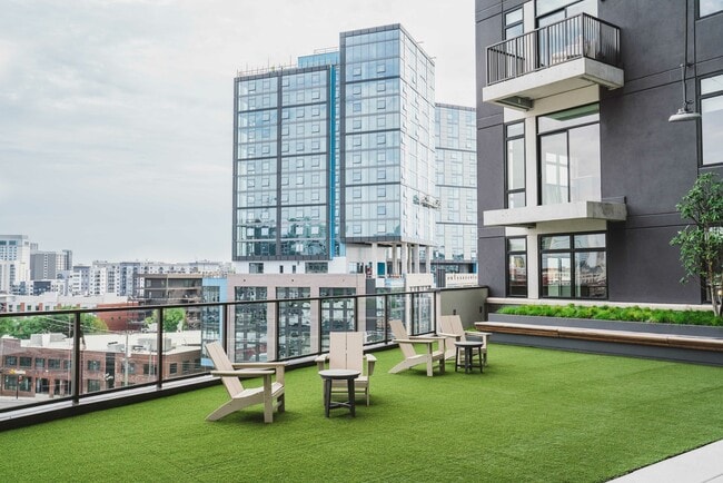 Rooftop deck with sweeping city views