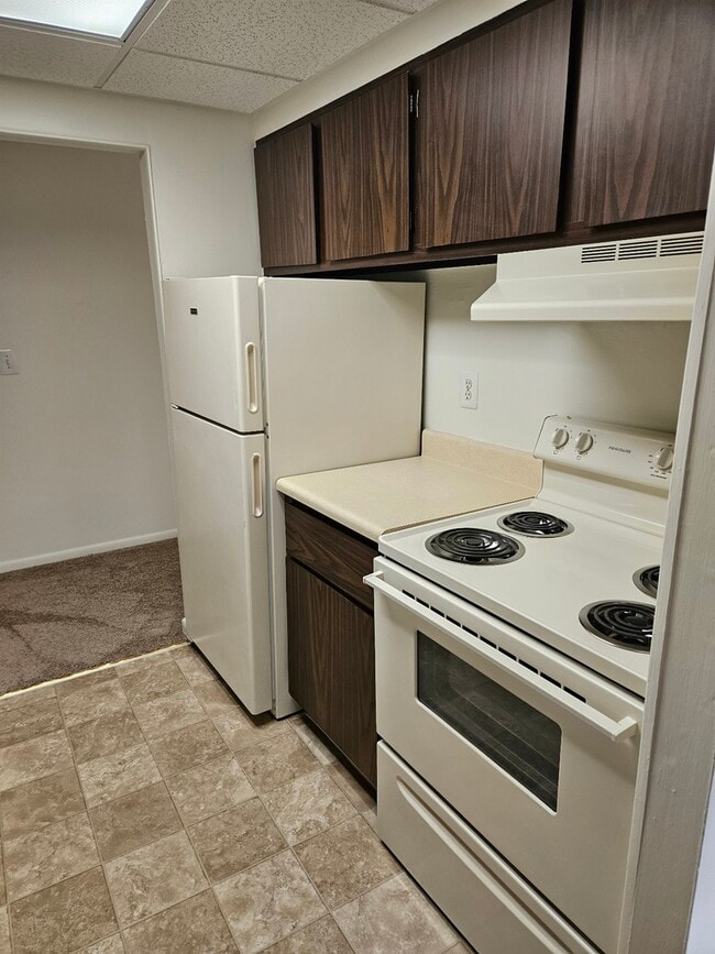 Experience functionality in this cozy kitchen with modern touches. - Lake Club Apartments