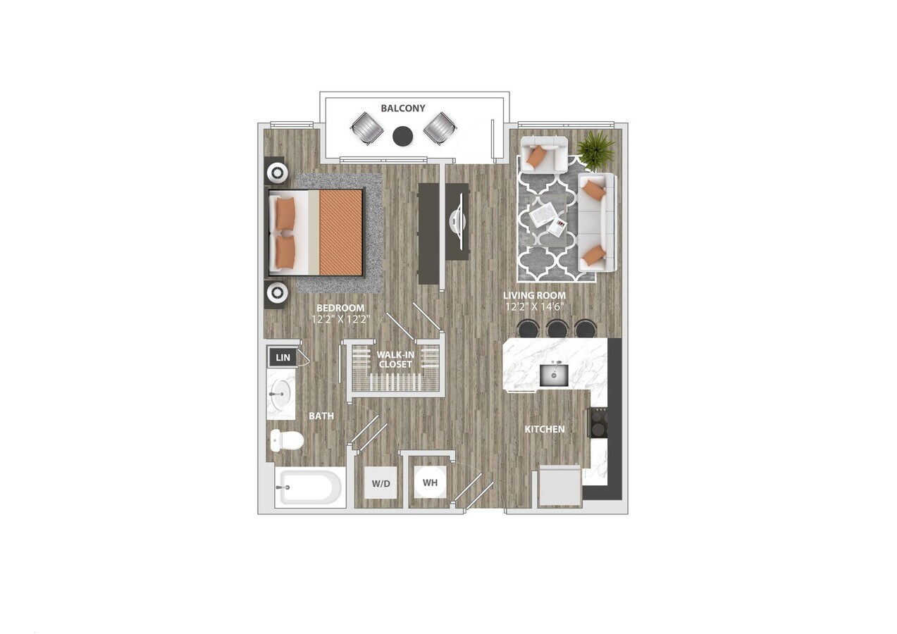 Photo - 1 Bedroom at Optimist Park - First Month F... Unit 1205
