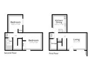 Two Bedroom Floor Plan Diagram