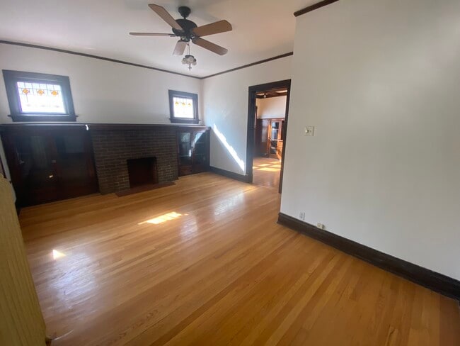 Light fixture mid-process of installation - 607 N Humphrey Ave Unit #2