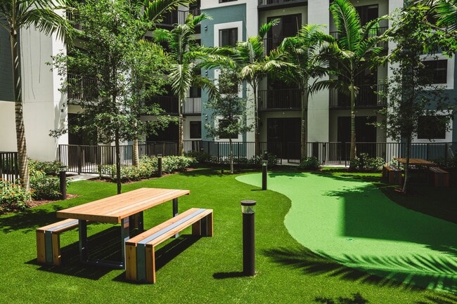 Relax in our courtyard complete with a putting green.