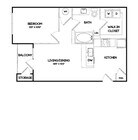 A1 | 1 bed 1 bath | 630 sq ft