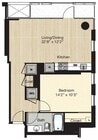Nivel 29.2 - Pequeño 1 cama/1 baño con balcón abovedado