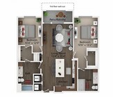 B2 | Two Bedroom Floor Plan