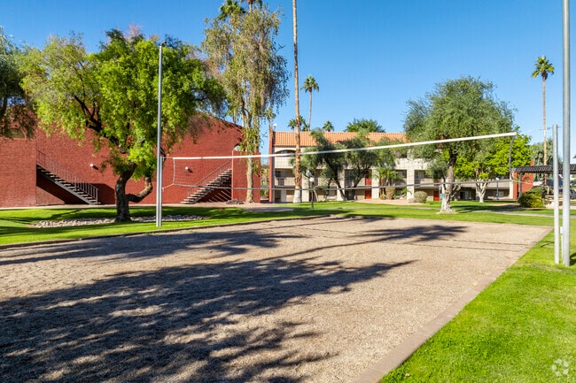 Lighted Sand Volleyball Court