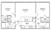 2 Bedroom / 2 Bath / 872 Sq.Ft.