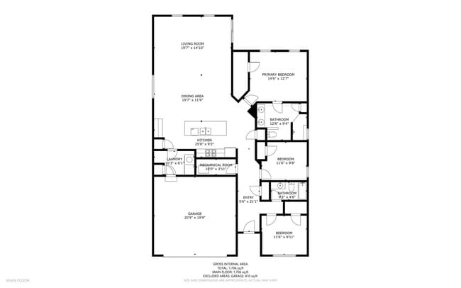 Photo - Modern Home with Open Floor Plan in Blacksburg