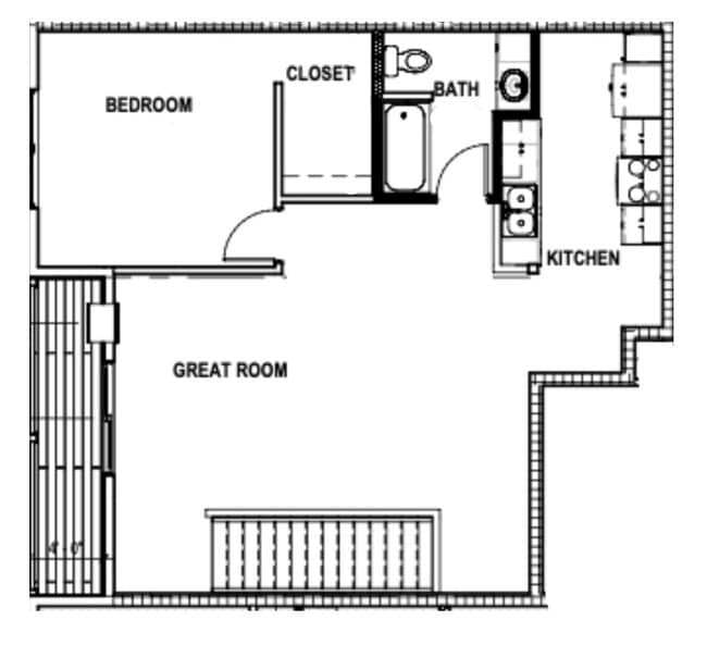 1 Bedroom Floor Plan