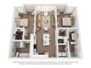 1,095 SF 2 Bd/2Ba Apartment