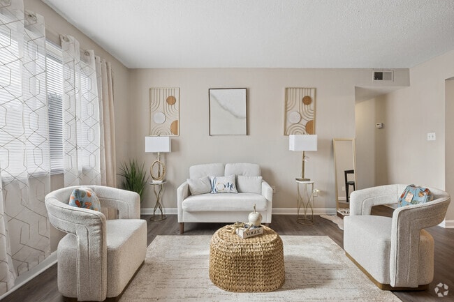 Model - 2BR, 1BA - 828SF - Living Room - Hartwell Cove Apartments