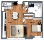 Elm - 1BR - 797sf - 302 402 602 702 802