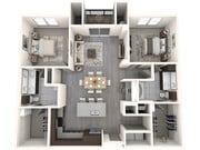 2 bedroom floorplan