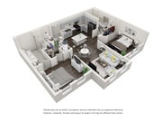 The Shoreline floor plan Decorum Luxury Apartments