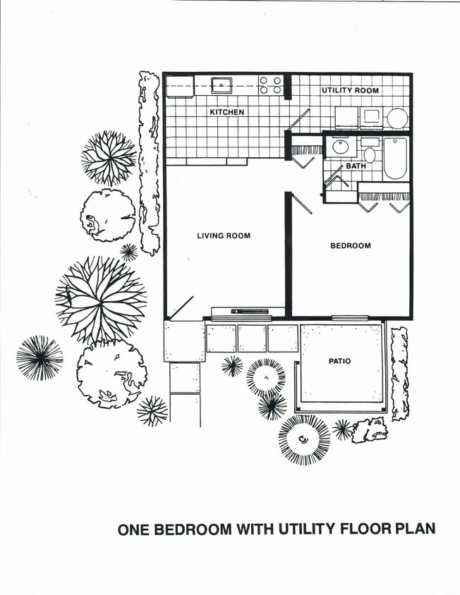 Floor Plan - 1 Bed 1 Bath