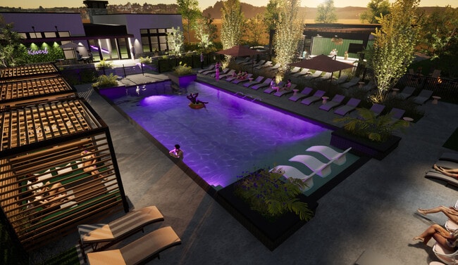 55,000 Gallon Resort Pool with Sun Deck & Private Cabanas