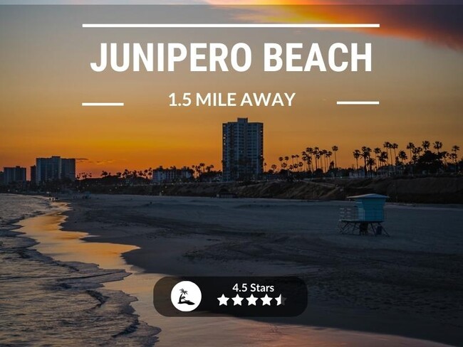¡A menos de 10 minutos de las playas de Junipero, Alamitos y Long Beach City!