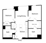 Serenity - B26.HC - 2 Beds - 2 Baths - 904 Sq. ft.