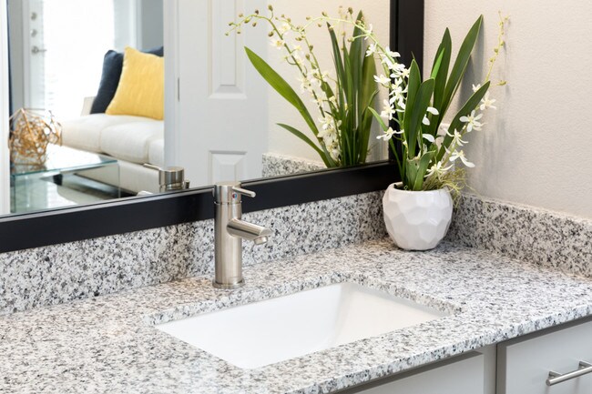 Contemporary bathrooms with upgraded fixtures