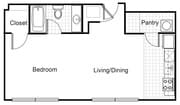 Interurban Building - A4 - 1 Beds - 1 Baths - 596 Sq. ft.