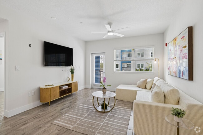 2BR, 2BA - 1,100SF - Living Room