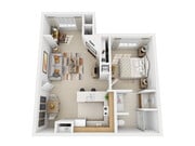 (1 Bed 1 Bath w/Sunroom) 750SqFt