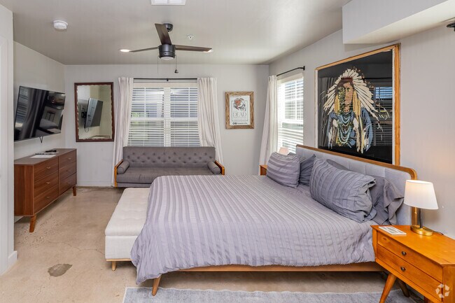 Studio - 434SF - Bedroom - The Grayson