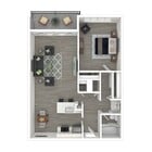 1 BD / 1 BA – 700 SF