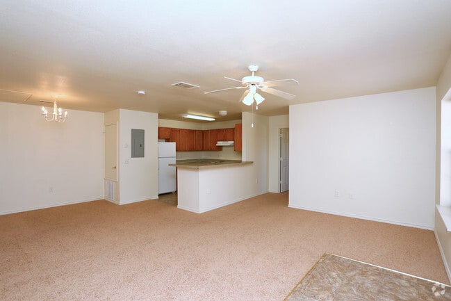 1BR,1BA - 829SF - Living, Dining, & Kitchen Areas