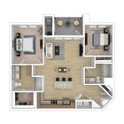 2x2 Floor Plan | Verdant at Green Vally Apartments