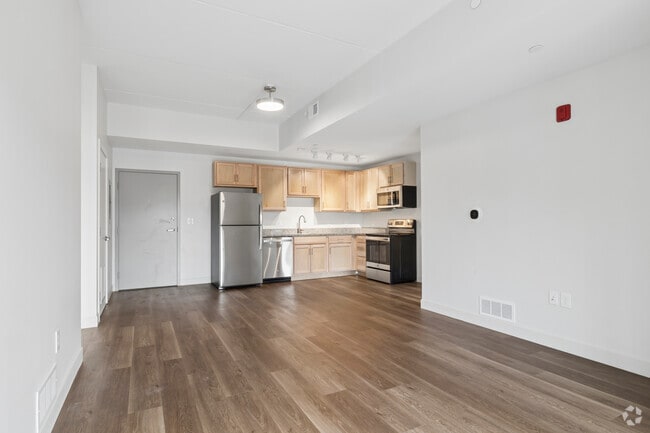 2BR, 2BA - 830SF - Living Room - Lofts on Grove