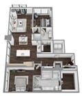 Floor Plan S - 3D