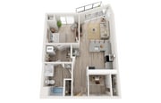 Plan B6 | 1 bedroom + den, 1 bathroom
